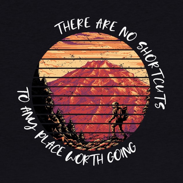 Hiking Quote Hiker Outdoor Mountains Nature by Foxxy Merch